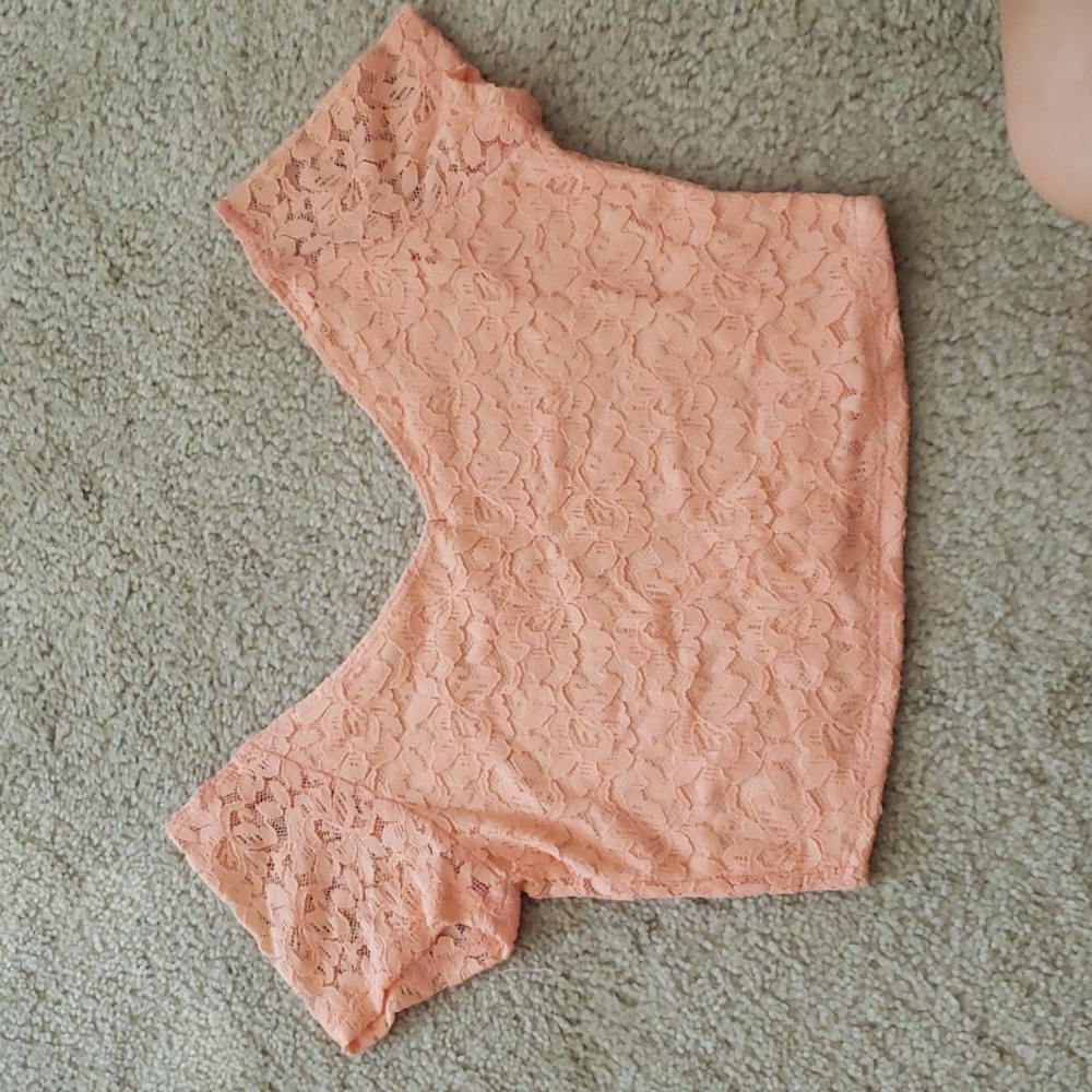 Bright Orange Lace Crop top